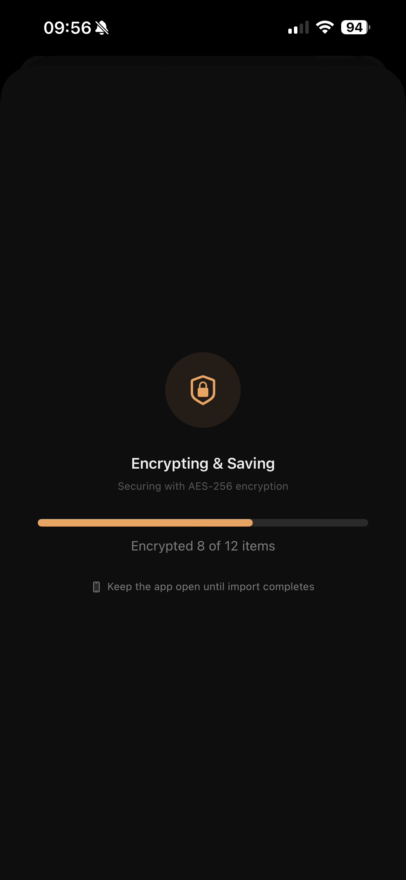 Obscura encrypting photos with AES-256 on-device